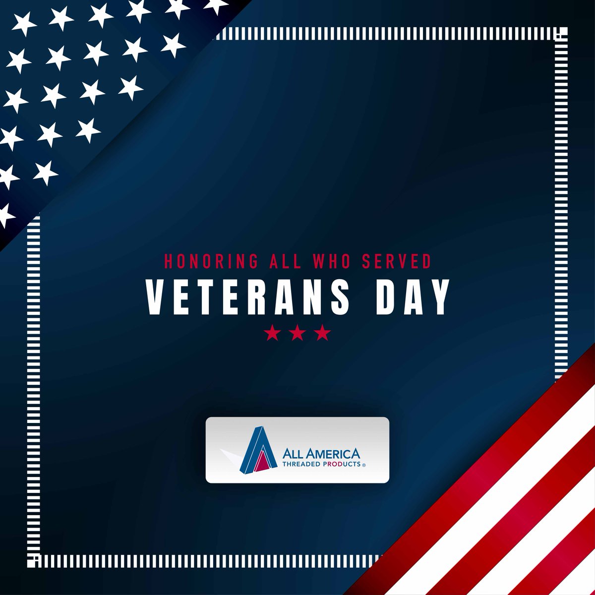 AATProd's tweet photo. All America Threaded Products honors our veterans. 

Thank you for your service. https://t.co/ixkm2CAiFe