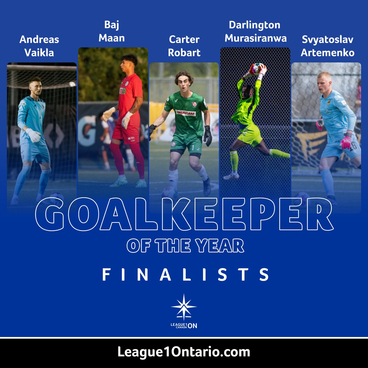 🎉 Introducing the five finalists for Men's Premier Division Goalkeeper of the Year.

#L1ONAwards