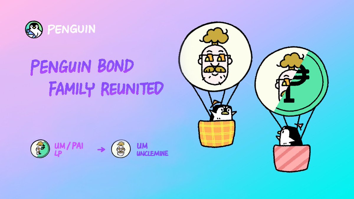 NOOT NOOT! 🐧🚀

Hey there, <a href="/UncleMineNews/">UncleMine Official</a> followers!

The $UM #PngBonding is now live at:

app.png.fi/bond

You can now bond your $UM - $PAI LP tokens and grab staked $UM at a lower price.

7-day ROI is about 23% 🔥

Don't miss out on this amazing chance! 🎉🎊