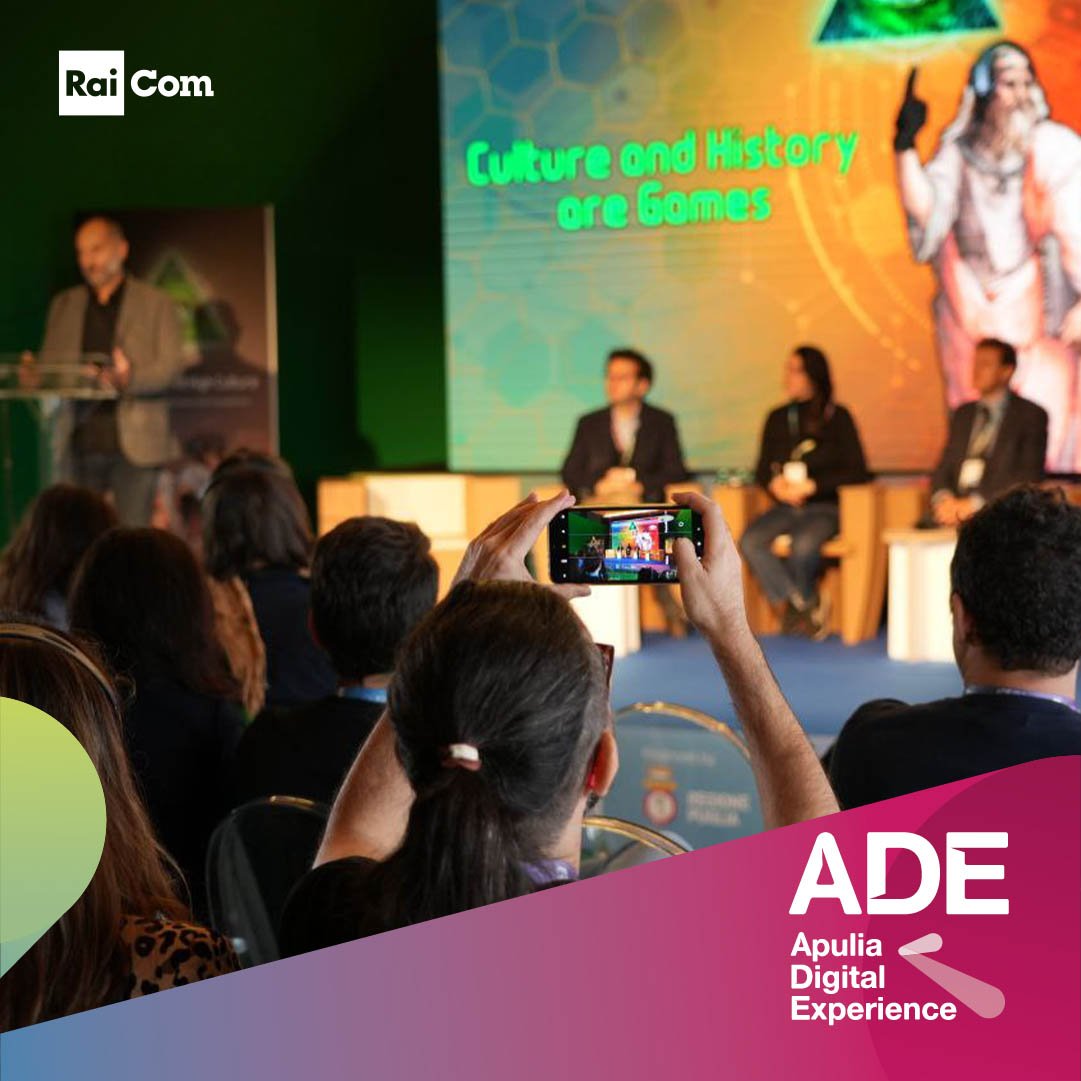 Raicomspa's tweet photo. #ApuliaDigitalExperience a Bari.
Oggi video games protagonisti. Domani storytelling e metaverso, innovazione nell’animazione, premiazione del Digital Licensing Excellence Awards.

@ApuliaFilmComm @RegionePuglia https://t.co/AyZ87BIDRC