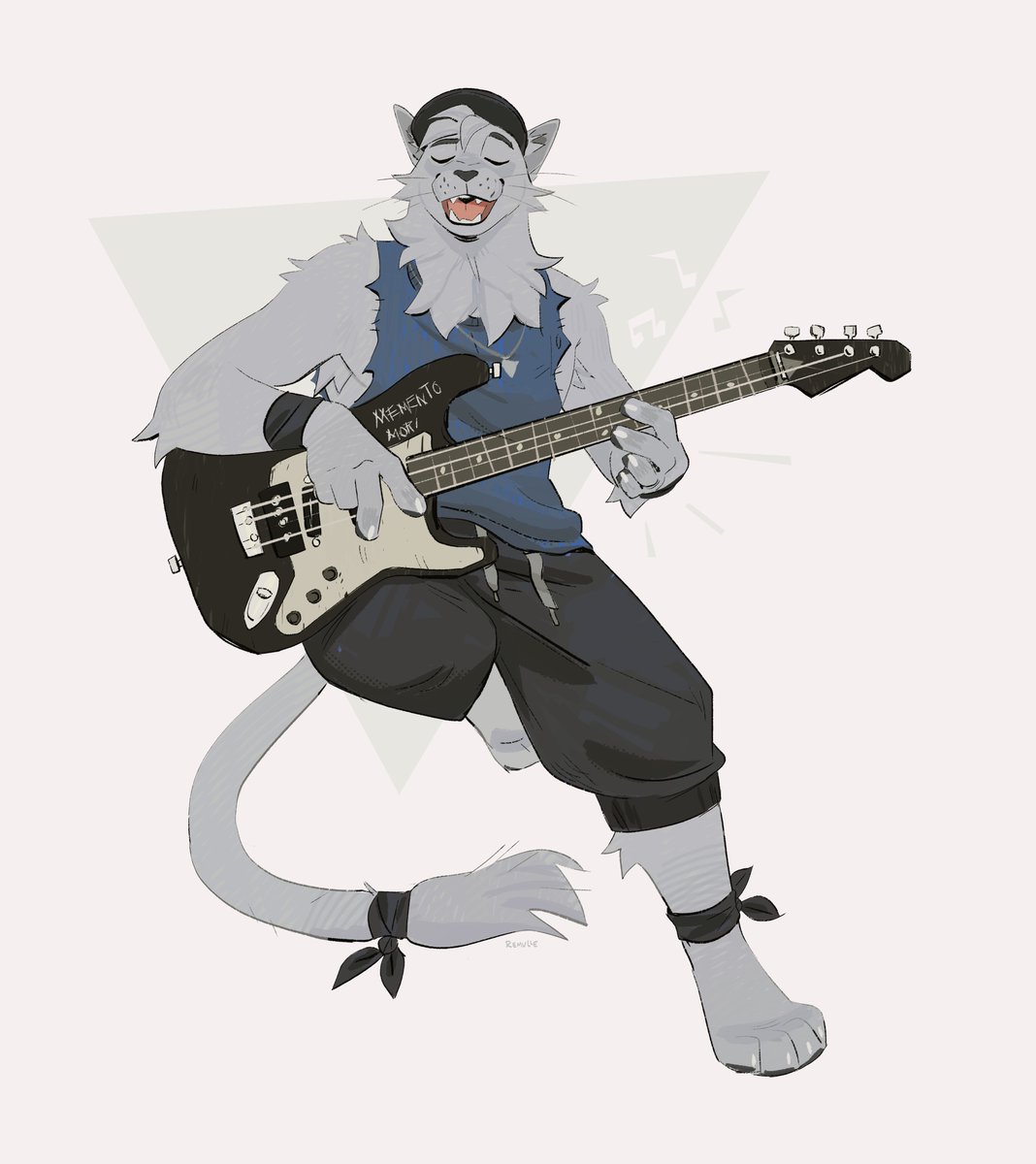 1boy male focus instrument music solo furry furry male  illustration images