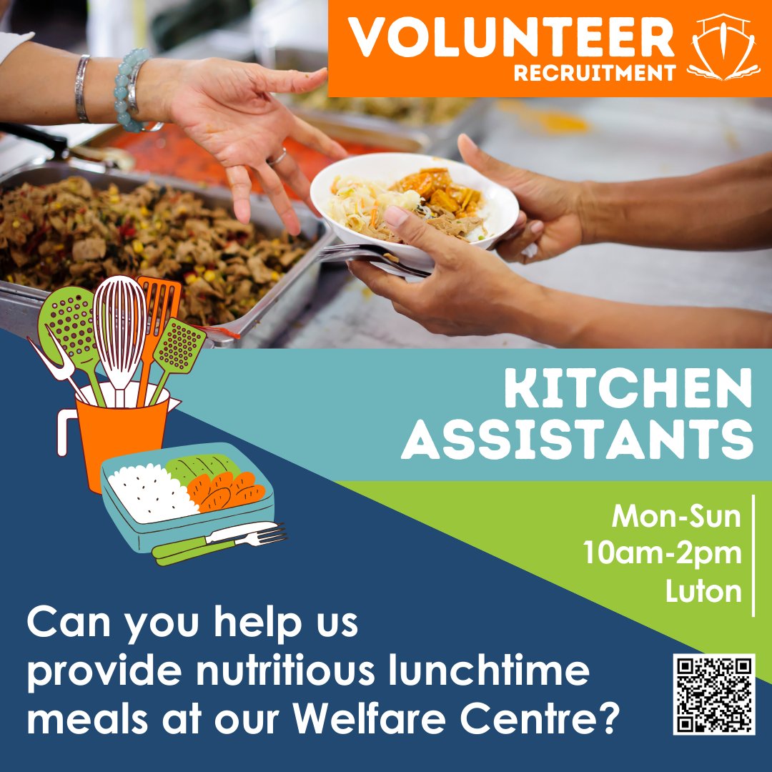 NOAH_Luton's tweet photo. VOLUNTEERS NEEDED
We are looking for enthusiastic volunteers to join us at lunchtime in our NOAH kitchen.

Whether you're able to volunteer once a month or 3 times a week, our kitchen needs your support for our lunch service in Luton. 

https://t.co/N9HGCe5Sxv https://t.co/xWqn2oCOyZ