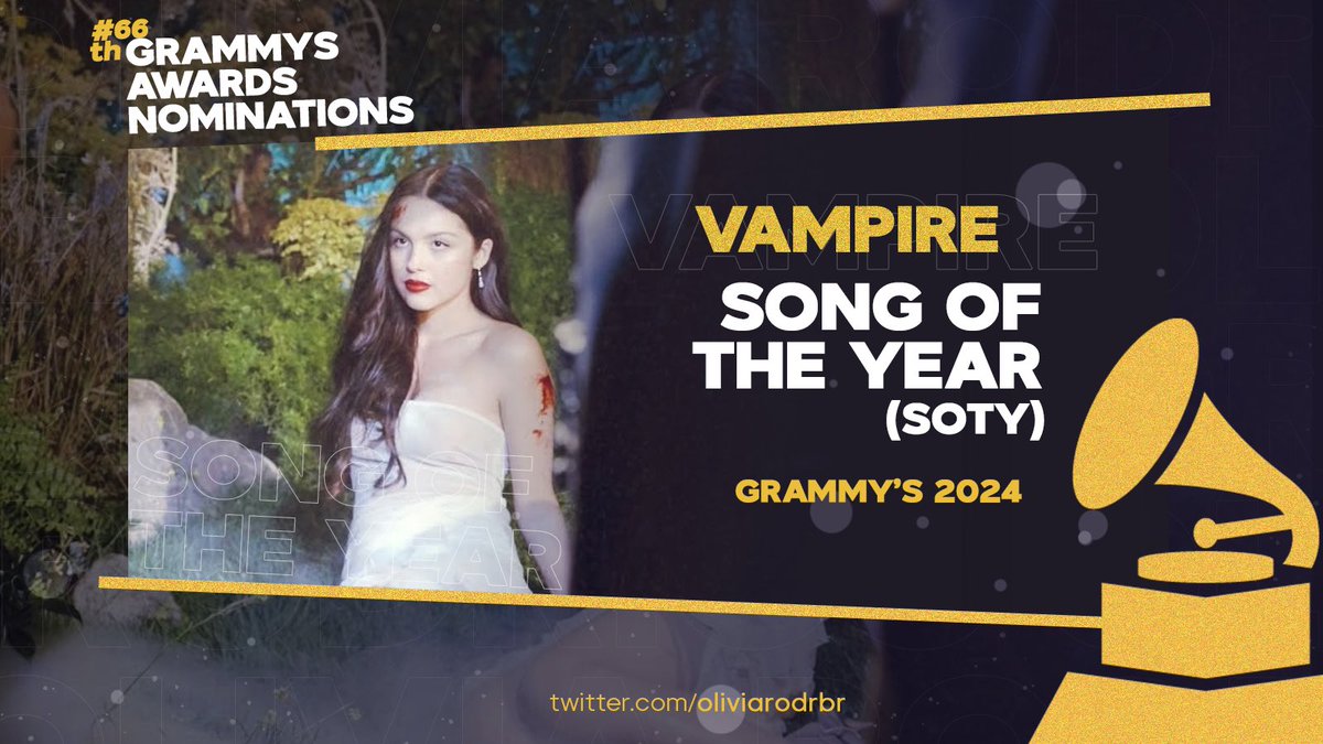 oliviarodrbr's tweet photo. Olivia Rodrigo foi indicada na categoria “Song of the Year” com “vampire” no #GRAMMYs https://t.co/zexzVLyhce