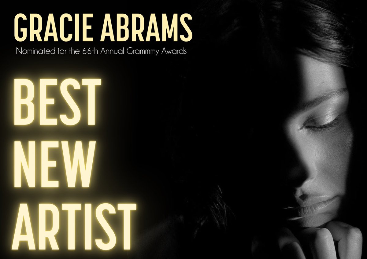 GRAClENATION's tweet photo. Gracie has been nominated for ‘Best New Artist’ at the 66th Annual #GRAMMYs! 💫 https://t.co/XYfgwG8hgW