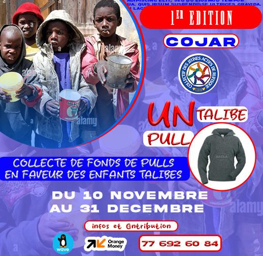 _COJAR's tweet photo. 🛑🌍 *Action Citoyenne* 🌍🛑

Le FROID étant une période difficile pour les talibés, après mûres réflexions et études #COJAR a décidé d'organiser un grand événement: "UN #TALIBÉ UN PULL" plus #DEPARASITAGE des talibés   dans les zones EST, OUEST ET NORD à #Rufisque 👇 https://t.co/C9OwJ0rVQ0