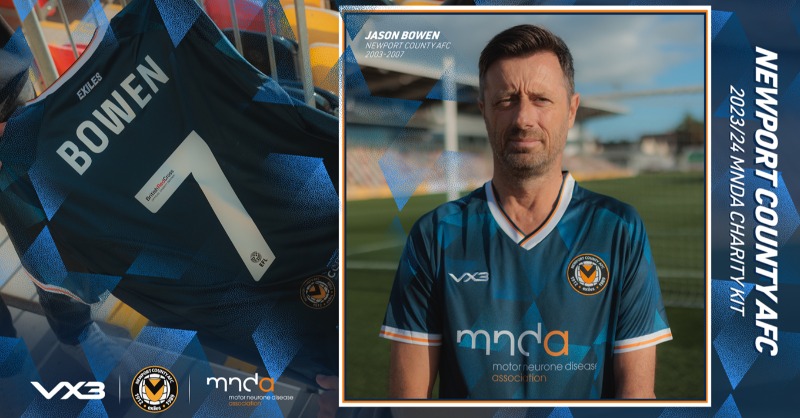 mndassoc's tweet photo. In case you missed it, yesterday @NewportCounty and @VX3Apparel released a special charity kit dedicated to former footballer Jason Bowen, living with #MND.

The shirt features the MND Association logo and 15% of sales will be donated to support our work.

🧡 #NCAFC #NEWvMKD