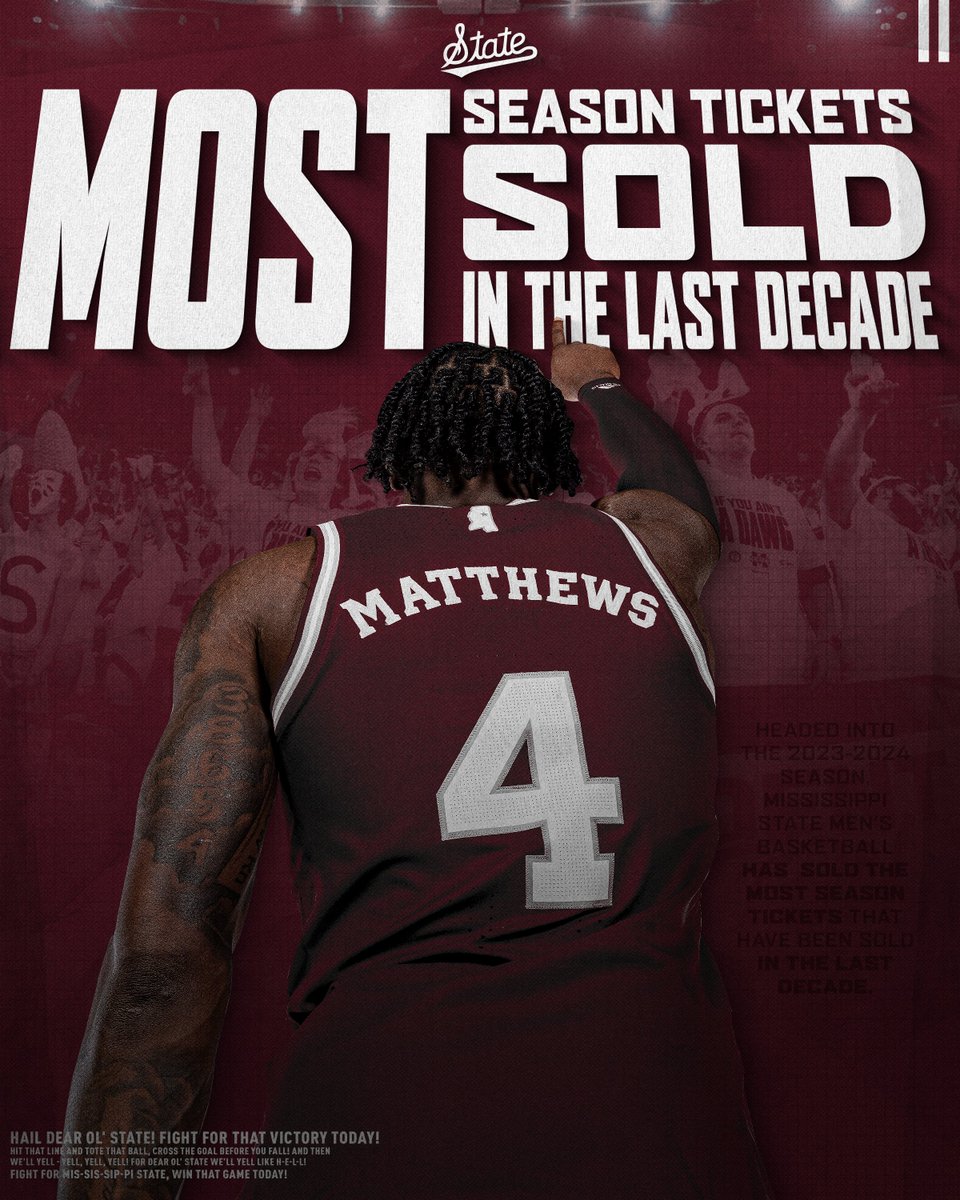 Dawgs are ready to 𝐏𝐀𝐂𝐊 𝐓𝐇𝐄 𝐇𝐔𝐌𝐏 this season!

Still need tickets to Saturday's home opener? Secure yours now ⬇️
🎟️ » hailst.at/MBKvUTMTix 

#HailState🐶