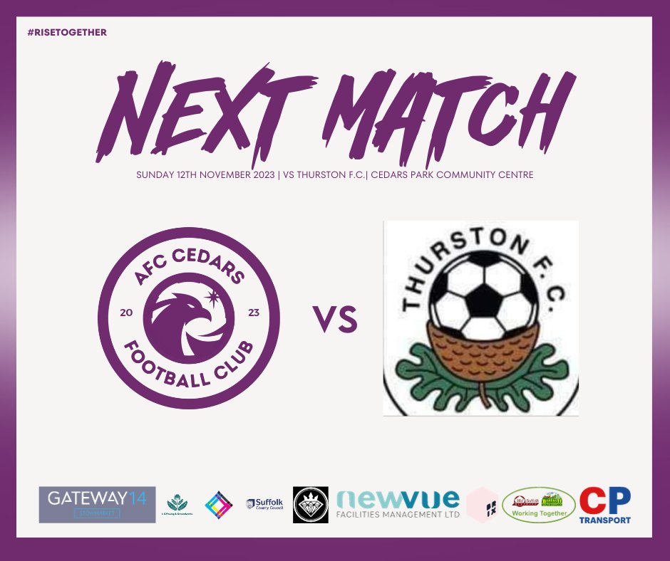AFCcedars's tweet photo. Almost that time of the week again.
Our next match vs @Thurston_FC  will soon be upon us. https://t.co/6SVCnNI25x