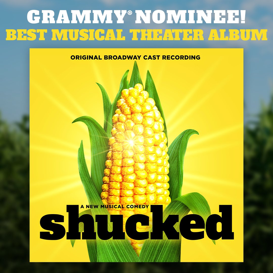 Shucked_Musical's tweet image. Can you shucking believe it?! We've just been nominated for the Grammy Award for Best Musical Theater Album!