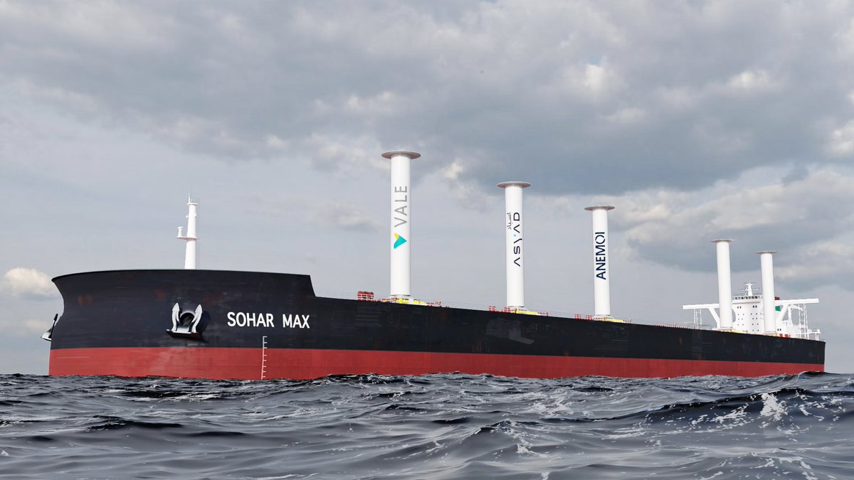 Oman_biz's tweet photo. Omani mega ore carrier to be wind-powered https://t.co/FfcLulrCyY @AsyadGroupOman @ASYAD_Shipping @mtcitoman @valeinoman @valeglobal @PortandFreezone @anemoimarine #windpower #rotorsails #Oman https://t.co/iPJUyLuXpQ