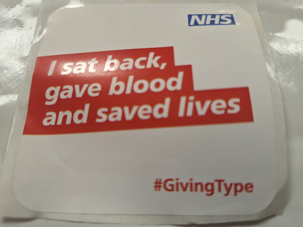 I regularly #GiveBlood with <a href="/GiveBloodNHS/">Give Blood NHS 🩸🩹</a>. I've never considered it as an #occupation in my life before today, but doing it again today during #OTWeek2023 and reflecting further has made me realise it is. 

A reminder that #occupation is complex and to #KeepDonating.