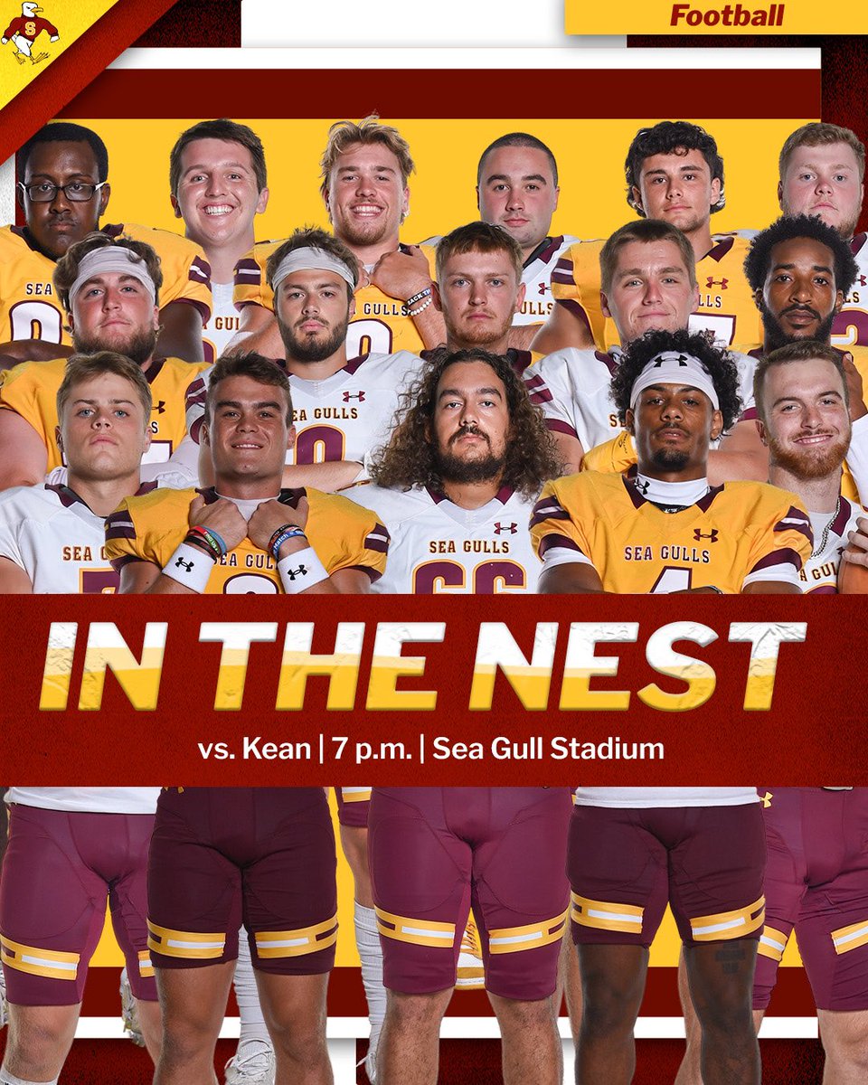 SeaGullFootball's tweet photo. Senior Night!

7 PM 

White Out!

Stop by the @salisburysga Pre Game Party at 5:30 

Stay after for post game Fireworks!

#GoGulls #GoldPride https://t.co/8H5mCIQdn0