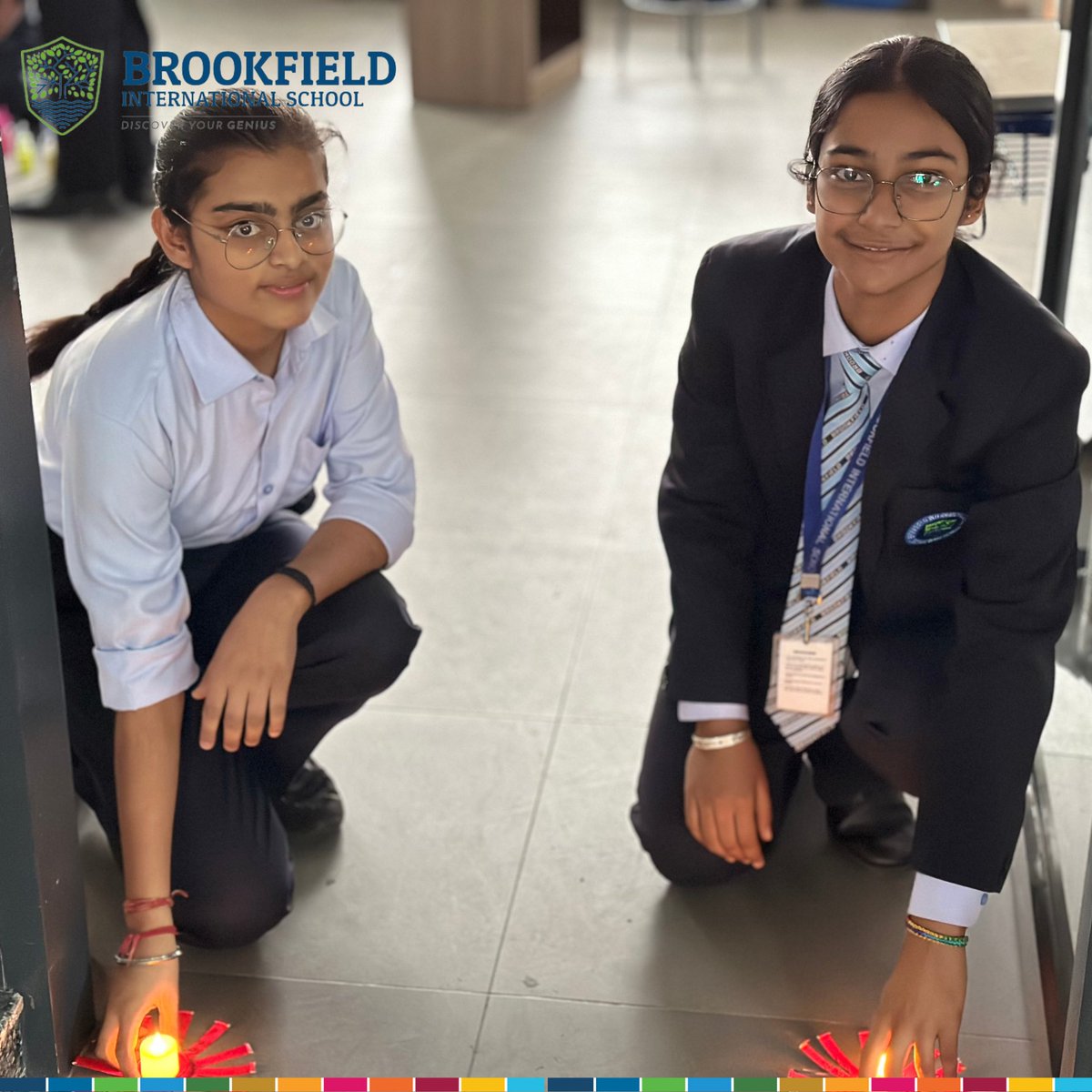 BrookfieldInte1's tweet photo. 🎉✨ Embracing the Diwali spirit at Brookfield International School! 🪔🌈 A day filled with academic dedication and festive fervor. From vibrant crafts to sweet exchanges, here's a glimpse of our joyous celebration! 🎨🕯️ #DiwaliCelebration #UnityInDiversity #BrookfieldDiwali 🏫🎊 https://t.co/kb0AjgeeNB