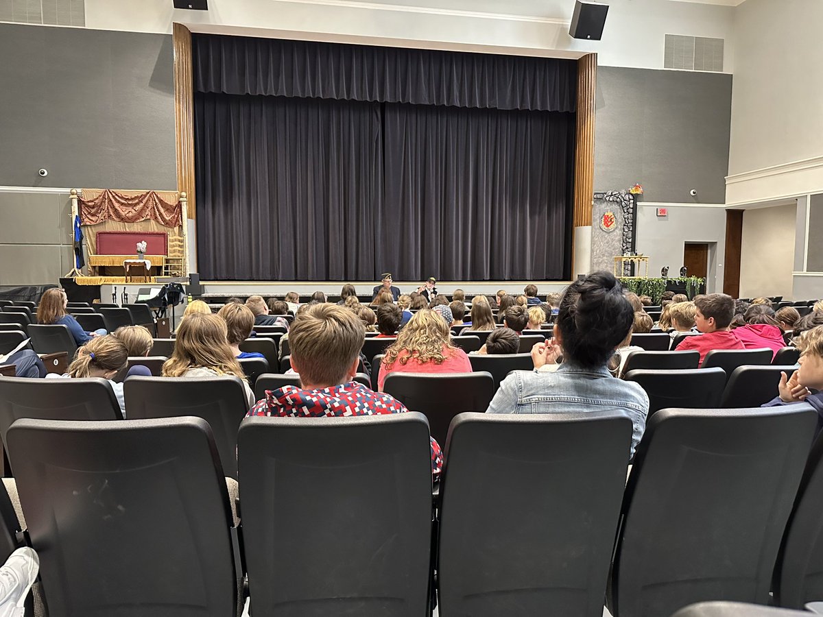 Our 6th graders had the privilege to listen to two veterans from our Chagrin community. We are so thankful that they could share their stories with our students. #cftogether #cfevs