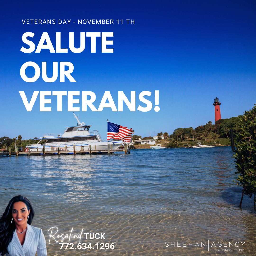 Thank you to all the past, present, and future members of the military for your selfless service to our country!
Salute Our Veterans! 🇺🇸

#veteransday #veterans
#bravery #salute
#sheehanagency #realty
#brokerage #realestate
#jupiterrealestate
#southfloridarealestate