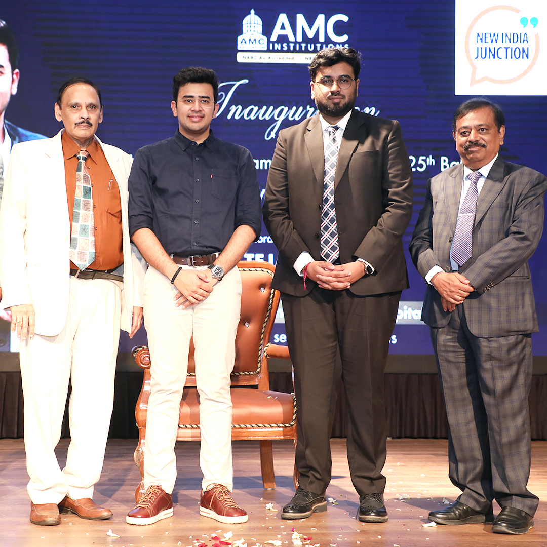 amcinstitutions's tweet photo. AMC Institutions had organized the Inauguration Day for the Freshers at its Campus in Bannerghatta Road, Bangalore on 7th November, 2023 and Shri. Tejasvi Surya, Hon’ble Member of Parliament was the Chief Guest and Key Note Speaker. https://t.co/DLFsxme1uS
