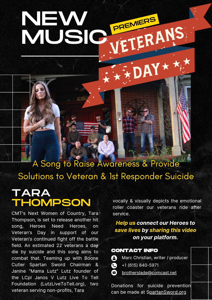 Make sure to watch the music video debut of “Heroes Need Heroes” by <a href="/TaraThompsonTN/">Tara Thompson</a> before the space today! It’s a beautiful message ! Beautiful video ! 🙏🏻❤️❤️

m.youtube.com/watch?v=0Zsczm…