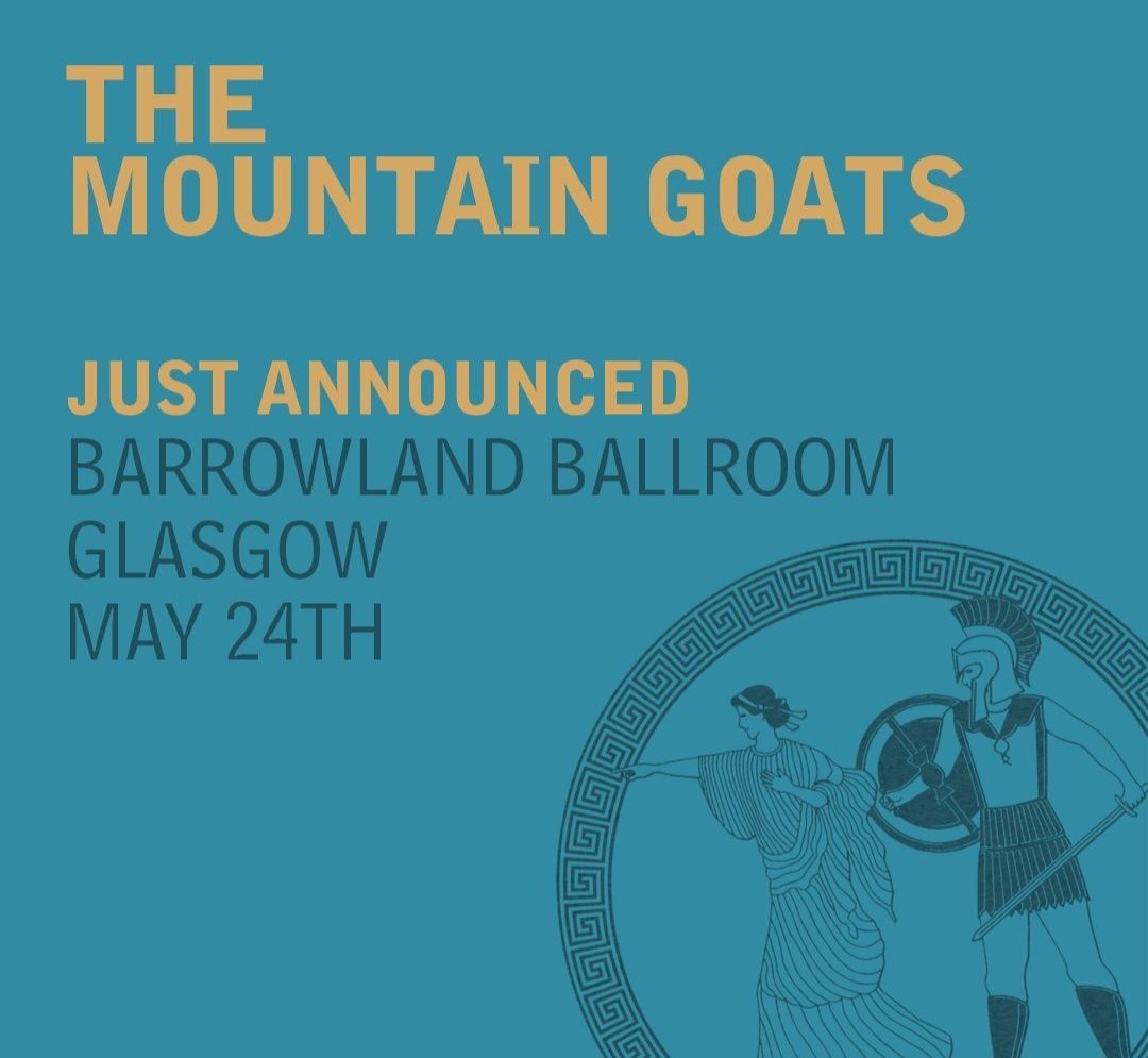 New Show 💥 American Indie Folk band @mountain_goats are coming to @TheBarrowlands on 24th May Tickets here 🎟️t-s.co/t4110🎟️