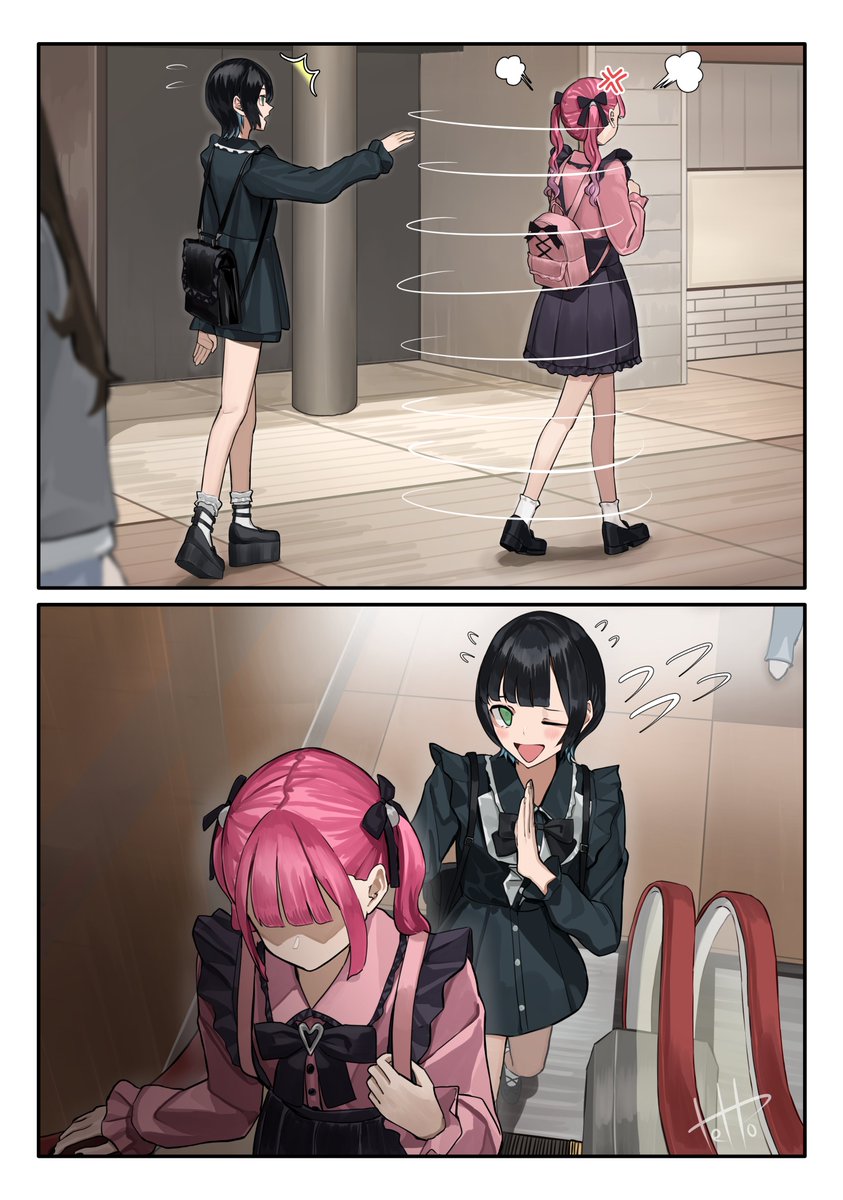 onnoveltet's tweet photo. 見た目地雷系な女の子同士の争い https://t.co/nuNTVKoLxI