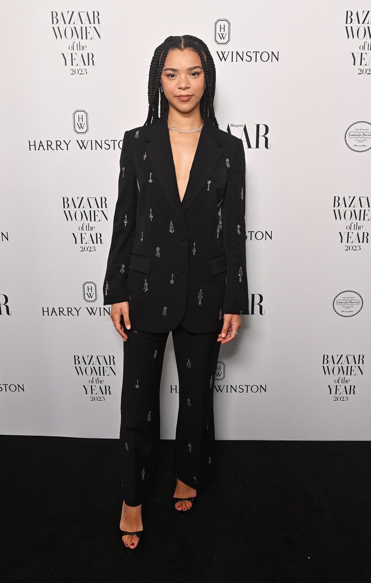 StellaMcCartney's tweet photo. #IndiaAmarteifio wears #StellaMcCartney to the Harper's Bazaar Women of the Year Awards 2023.
#BazaarAwards https://t.co/mu1OSfxxfg
