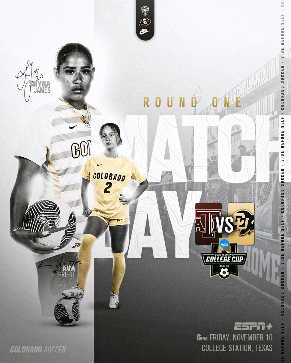 All in tonight 🦬

🆚 Texas A&amp;M
📍 College Station, Texas
🕕 6 p.m. MT
💻 ESPN+

#SideBeforeSelf // #GoBuffs