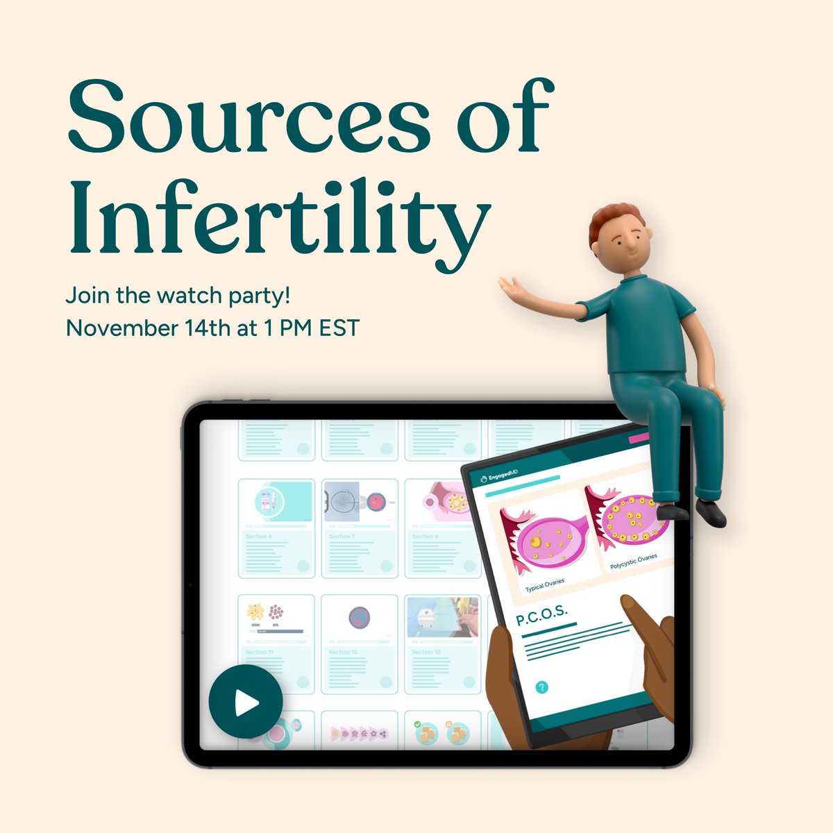 Facing fertility challenges is tough, and getting a diagnosis like PCOS or Diminished Ovarian Reserve (DOR) can seem like a lot to take in. Register for our exclusive watch party on November 14th to preview our newest modules. hubs.ly/Q028qzq70