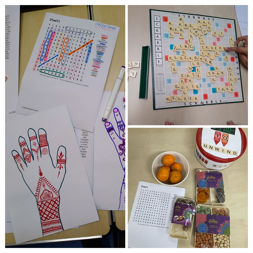 BarnetLibraries's tweet photo. Staff at #GoldersGreenLibrary would like to thank everyone who attended their Diwali themed 'Time To Unwind' session last night. They discovered some great tracks on #Freegal and enjoyed Scrabble, mindful colouring & word searches. Join them next time -
https://t.co/TtzaK3utuM https://t.co/Uf9RvcdLqV