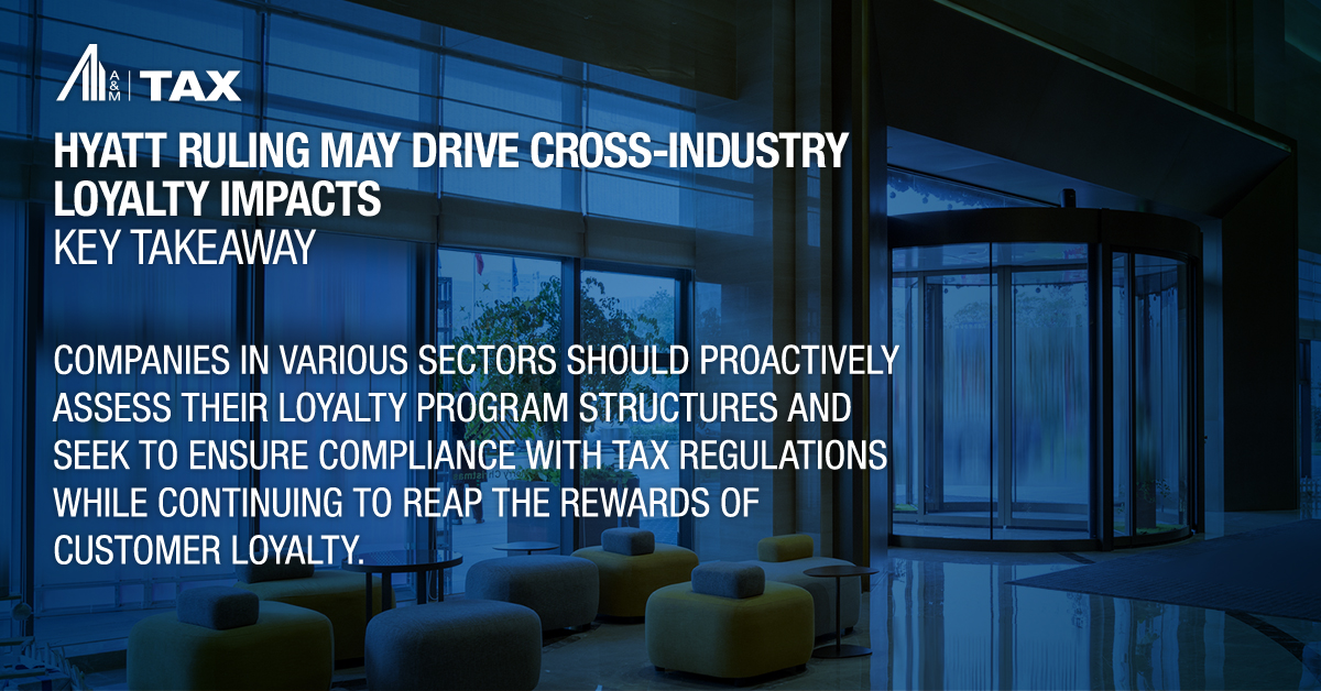 Let's unravel the #tax intricacies of loyalty programs in the #hospitality industry. Our @AlvarezMarsal team shares their insights in our recent Hyatt Hotels case, discovering the tax implications on funding the industry &amp; how it affects #ROI: bit.ly/3ztJFeo