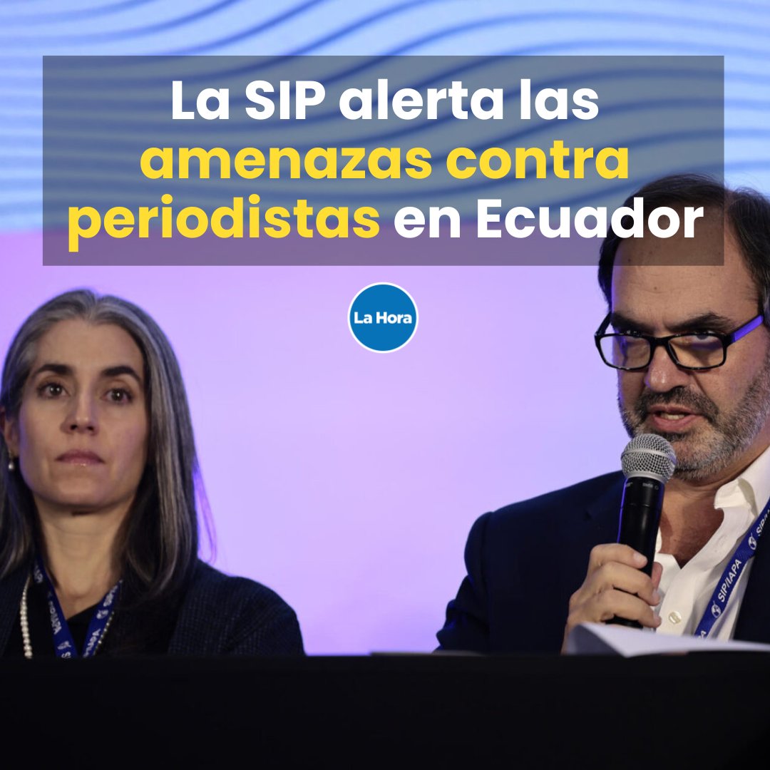 Para la Sociedad Interamericana de Prensa (<a href="/sip_oficial/">SIP • IAPA</a>), las amenazas contra periodistas son una muestra del crecimiento de las bandas criminales en #Ecuador 🚨 y de la falta de respuesta del Gobierno. 👉🏻 bit.ly/40NRrMZ