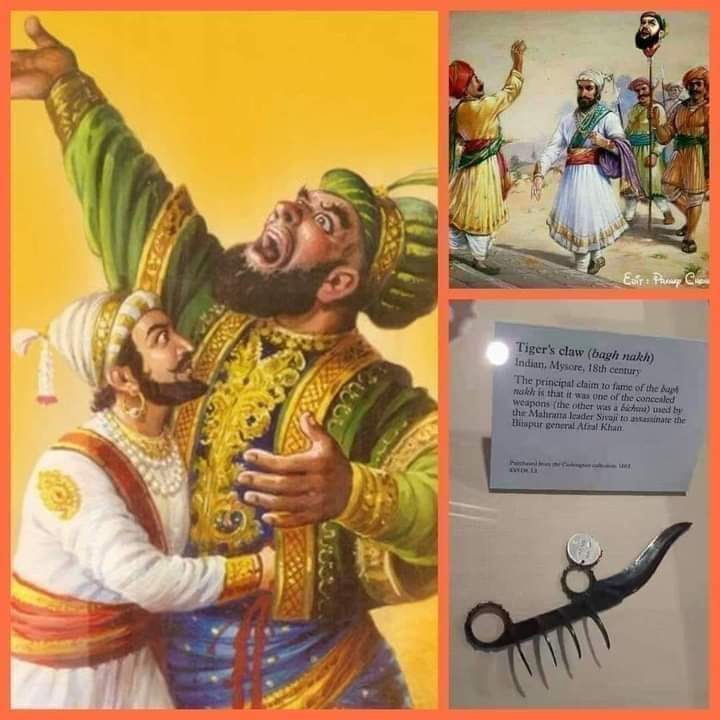 Modified_Hindu9's tweet photo. प्रतापगढ़ दुर्ग के नीचे के एक वनों से घिरे पर्वत शिखर पर यह मुलाकात होनी थी... शिवाजी जब मिलने के लिए तम्बू में पहुंचे अफजल खान ने बाहें फैलाकर उन्हें गले से लगने का न्योता दिया पर ये क्या... अफजल से लगभग एक हाथ छोटे शिवाजी जैसे ही उसके आलिंगन में आबद्ध हुए खान ने अपने एक हाथ से शिवाजी की गर्दन को पकड़ लिया इस पहलवा��ी पकड़ से अपनी गर्दन छुटाने और बचने का शिवाजी ने हर प्रयास किया पर असफल रहे और भूमि से ऊपर उठाये जाने लगे... तब शिवाजी अपना दाहिना हाथ किसी तरह मुक्त करा बाएं हाथ का बाघनख अफजल खान की पीठ में गहरे पैबस्त कर दिया और कमर से कृपाण निकाल उसके पार्श्व में घुसेड़ दिया। इस अकस्मात हमले से वो क्रूरकर्मा हतप्रभ रह गया और चीखते हुए लड़खड़ाकर पीछे हटा। उसके अंगरक्षक दौड़े आये और उसे निकाल ले जाने का प्रयास करने लगे। पर शिवाजी के अंगरक्षकों के हाथों मारे गए और फिर एक मराठे से अफजल खान का भी सर काट विजयघोष के साथ ऊपर उठा दिया... रणसिंगे बज उठे और यहाँ वहां छिपे मराठे बीजापुरी सेना पर काल बन टूट पड़े। इस अप्रत्याशित हमले से बेखबर बीजापुरी सेना को ��ँभलने का भी मौका ना मिला। कितने ही मारे गए और फिर जिसे जहां से मौका मिला भाग निकला। बीजापुर समाचार पहुंचा तो वहां मातम छा गया और उनके सपनों में भी वो 'पहाड़ी चूहा' उन्हें आकर डराने लगा। अफजल खान का वध कर बीजापुर सहित सभी विधर्मियों को मराठों की शक्ति से परिचित कराने वाला... वो दिन था 10 नवंबर 1659।

यह दिवस हमारी स्मृतियों में सदा रहना चाहिए क्योंकि ये याद दिलाता है उन धर्मवीर छत्रपति शिवाजी महाराज की... उनकी वीरता की... बुद्धिमता की, कूटनीतिज्ञता की, जिनके बारे में महाकवि भूषण ने लिखा था...

इंद्र जिमि जंभ पर, बाड़व सु अंभ पर,
रावन सदंभ पर रघुकुल राज हैं।
पौन वारिवाह पर, संभु रतिनाह पर,
ज्यों सहस्रबाहु पर राम द्विजराज हैं
दावा द्रुमदंड पर, चीता मृगझुंड पर,
भूषण वितुंड पर जैसे मृगराज हैं।
तेज तम अंस पर, कान्ह जिमि कंस पर,
त्यों मलेच्छ बंस पर शेर शिवराज हैं...

#साभार
https://t.co/Yx7yX3wydi
(२/२)