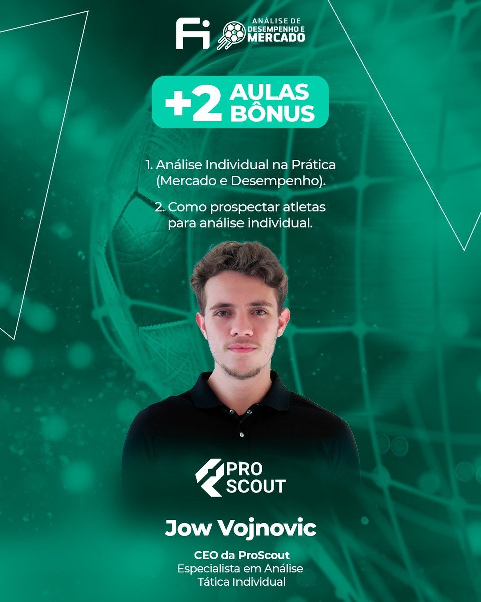 Analistas de desempenho autônomos têm ganhado popularidade entre os jogadores, demonstrando uma nova tendência. Um exemplo é Jow Vojnovic, que é também o mais novo professor do Futebol Interativo!

Pra participar deste curso, é só clicar aqui no link: wa.link/3hqb6u