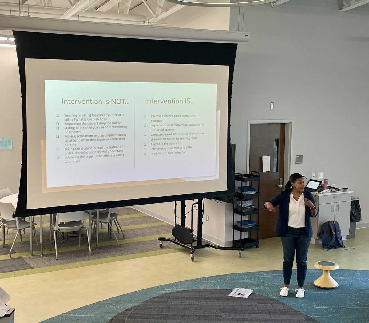 Fantastic day of professional development today at MHS✅ This MTSS discussion was amazing and thank you, Ms. Baker ☺️ #Wildcatpride