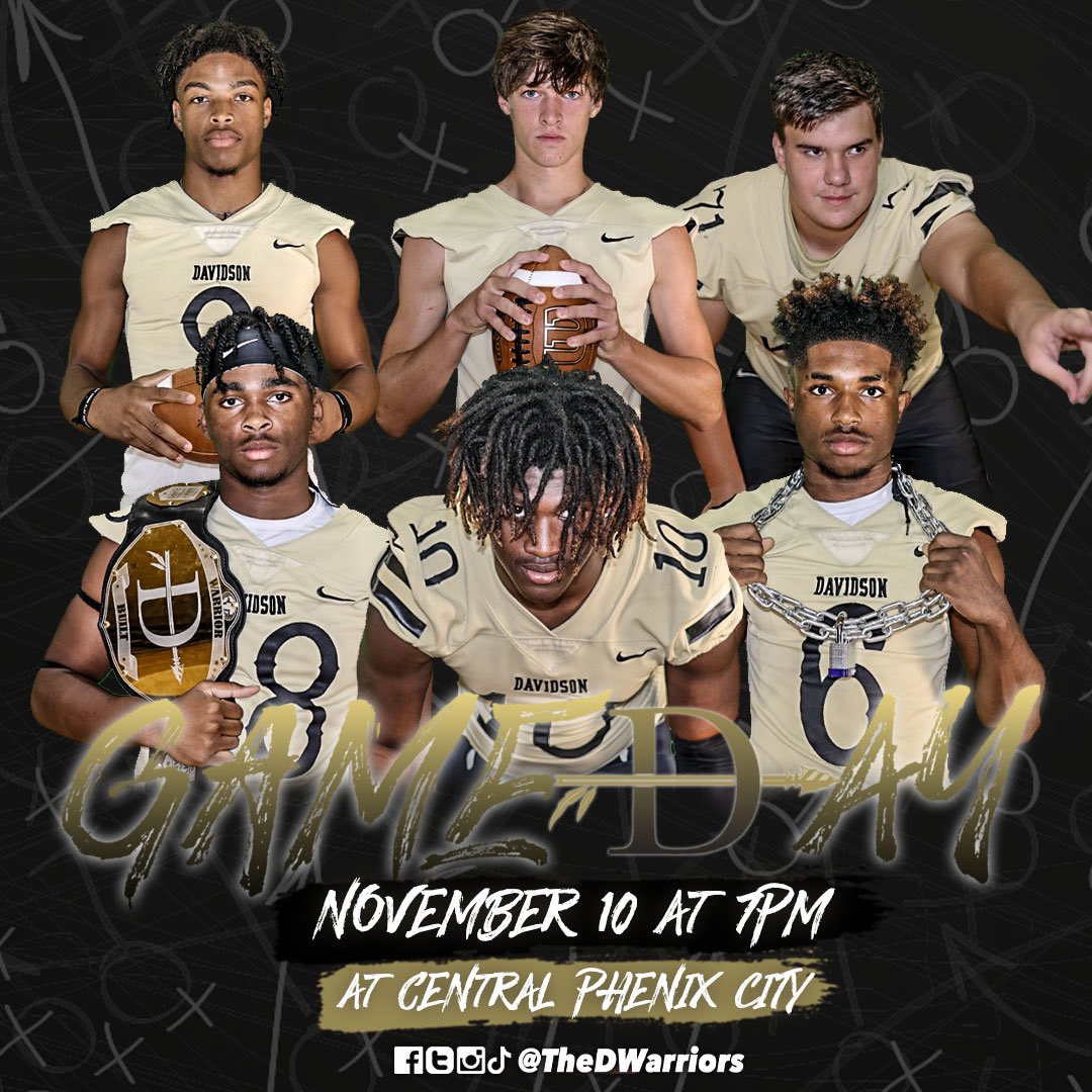 TheDWarriors's tweet photo. 🏈 Business Trip

🏟️ at Central Phenix City

🎟️ Tickets at https://t.co/cU9WFaW5RM

📲 Follow LIVE updates on our Twitter (X) page @thedwarriors 
#davidson #warriors #thewarriorway #hsfootball #playoffs https://t.co/QMG7UKkoeh