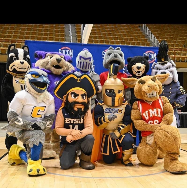 The Southern Conference mascots. Of course we know the best one! #bucky #etsubucs