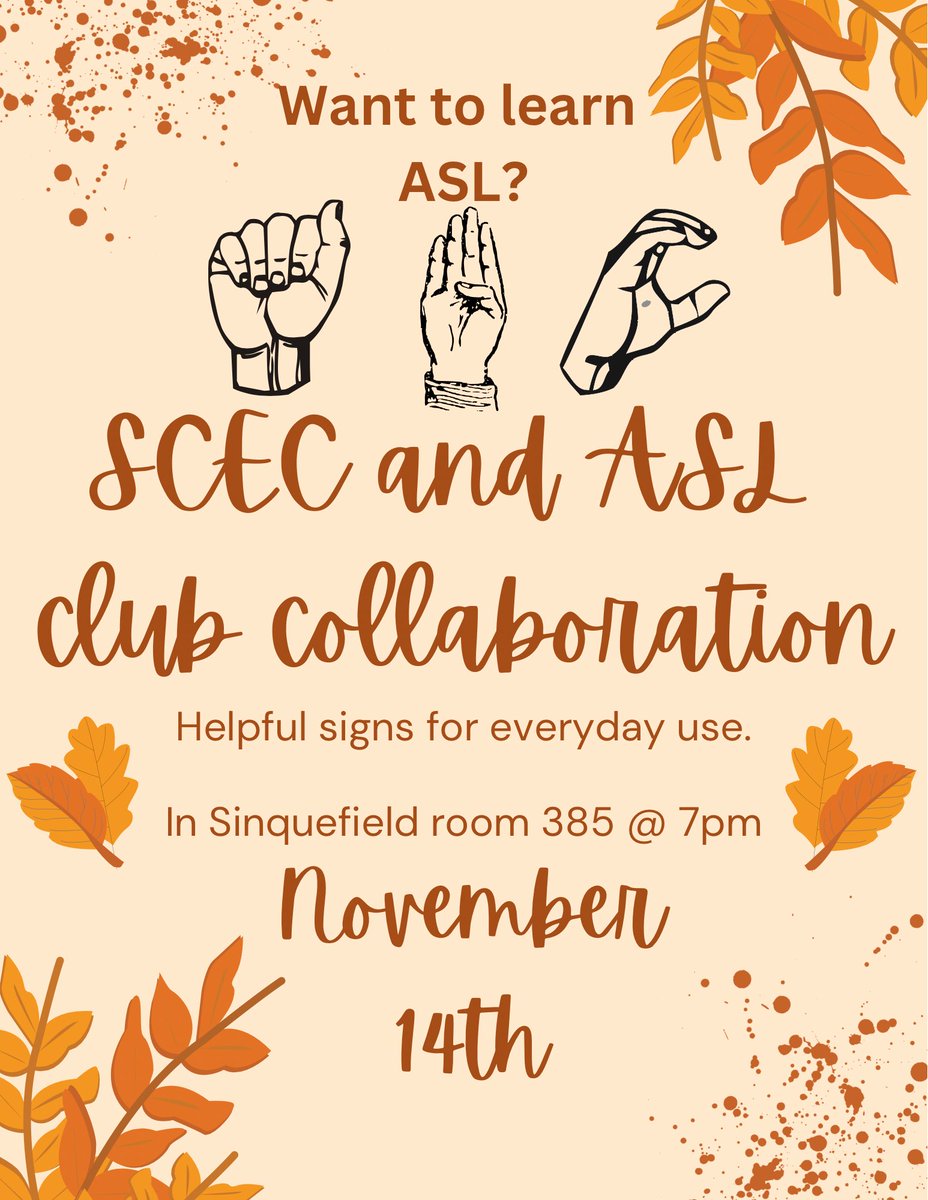 Come learn ASL at our next meeting collaboration! <a href="/MizzouEducation/">Mizzou Education & Human Development</a> <a href="/Mizzou/">Mizzou</a> <a href="/MizzouLife/">Mizzou Life</a> <a href="/MizzouASL/">ASL Club Mizzou</a>