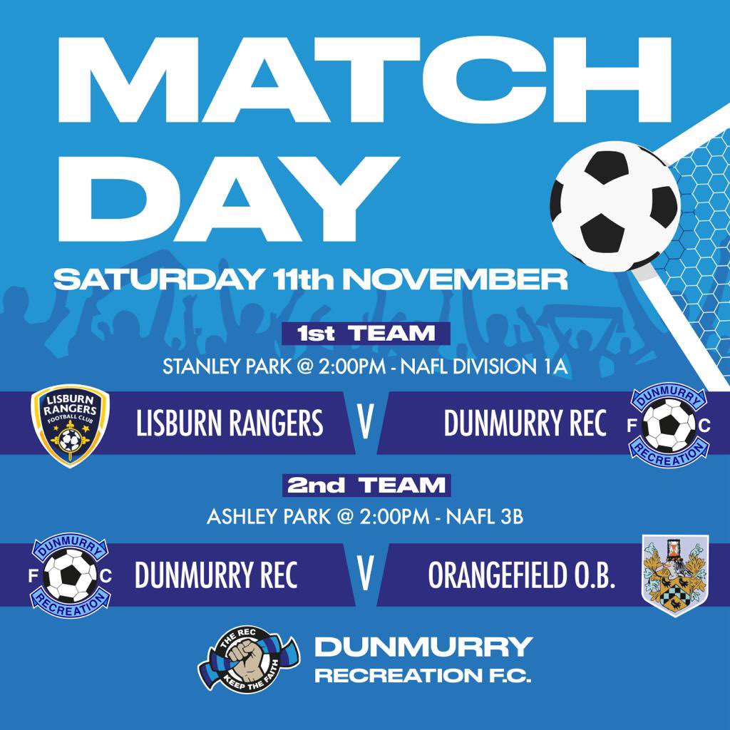 ⚽️REC SATURDAYS⚽️

2 games for the club tomorrow as the 1sts aim to follow up a great win last week while the 2nds play their first game in a few weeks. 

All support welcome with the clubhouse open all day from 12 noon! 

#DRFC 💙⚽️