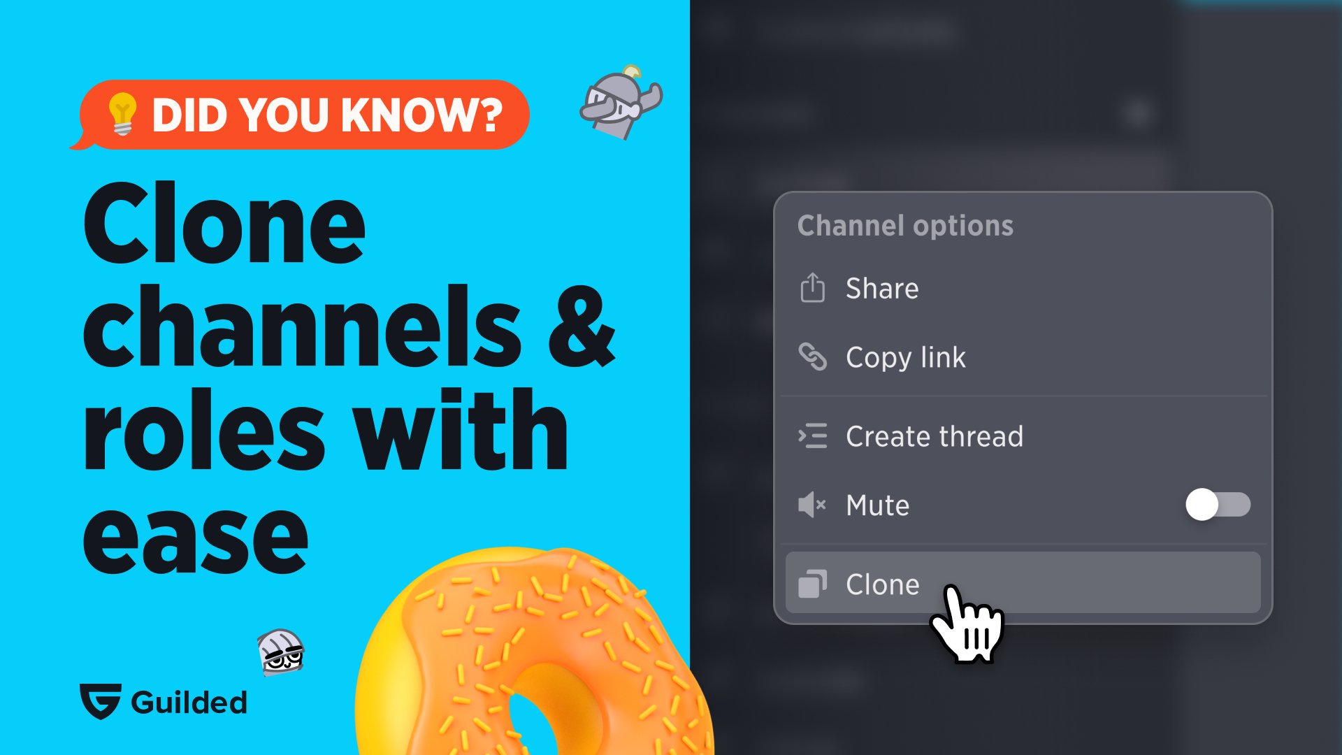Guilded on X: “💡 Spinning up a new channel? Use the Clone option 