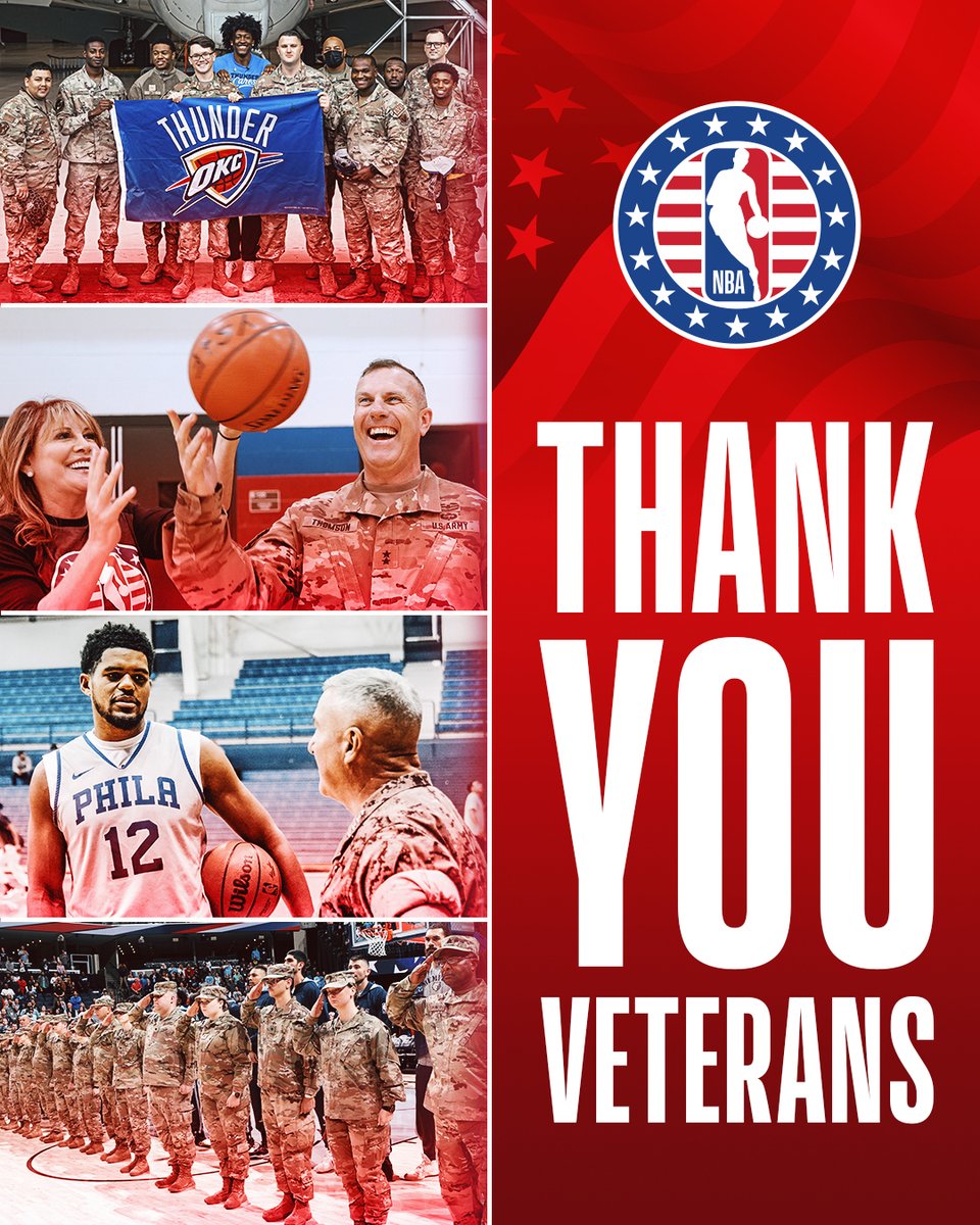 nbacares's tweet image. To all the veterans and their families – Thank You! #HoopsForTroops