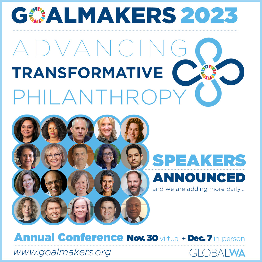 #Goalmakers2023 Nov. 30 (virtual) + Dec. 7 (in-person) - Our annual conference will have an incredible array of #experts. 

Take a look at who we just added: globalwa.org/goalmakers-ann…

#conference2023 #hybridconference #internationalaffairs #philanthropymatters #seattle