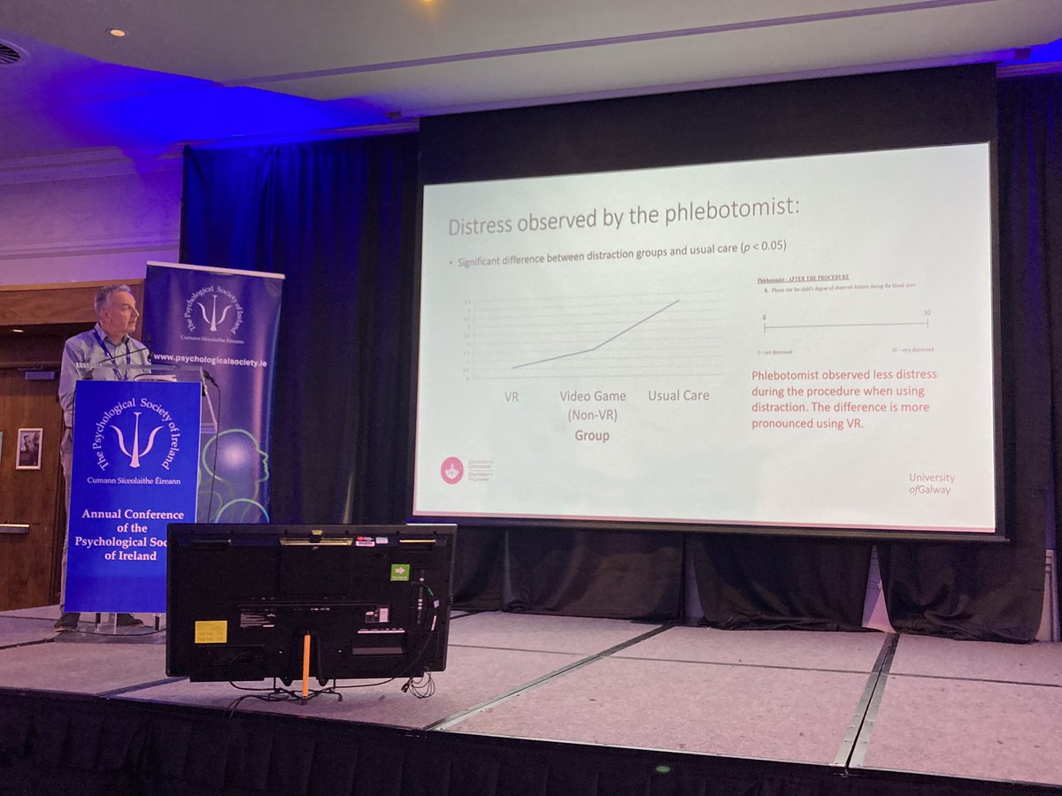 SIGPeP Paediatric Psychology (@sigpep) on Twitter photo Dr Brian McGuire @Galway_Psychol presents RCT demonstrating powerful impact of VR distraction for needle-related pain <a href="/CHI_Ireland/">Children's Health Ireland</a> #PSIConf23 <a href="/PsychSocIreland/">Psychological Society of Ireland</a> Dr Brian McGuire @Galway_Psychol presents RCT demonstrating powerful impact of VR distraction for needle-related pain <a href="/CHI_Ireland/">Children's Health Ireland</a> #PSIConf23 <a href="/PsychSocIreland/">Psychological Society of Ireland</a>