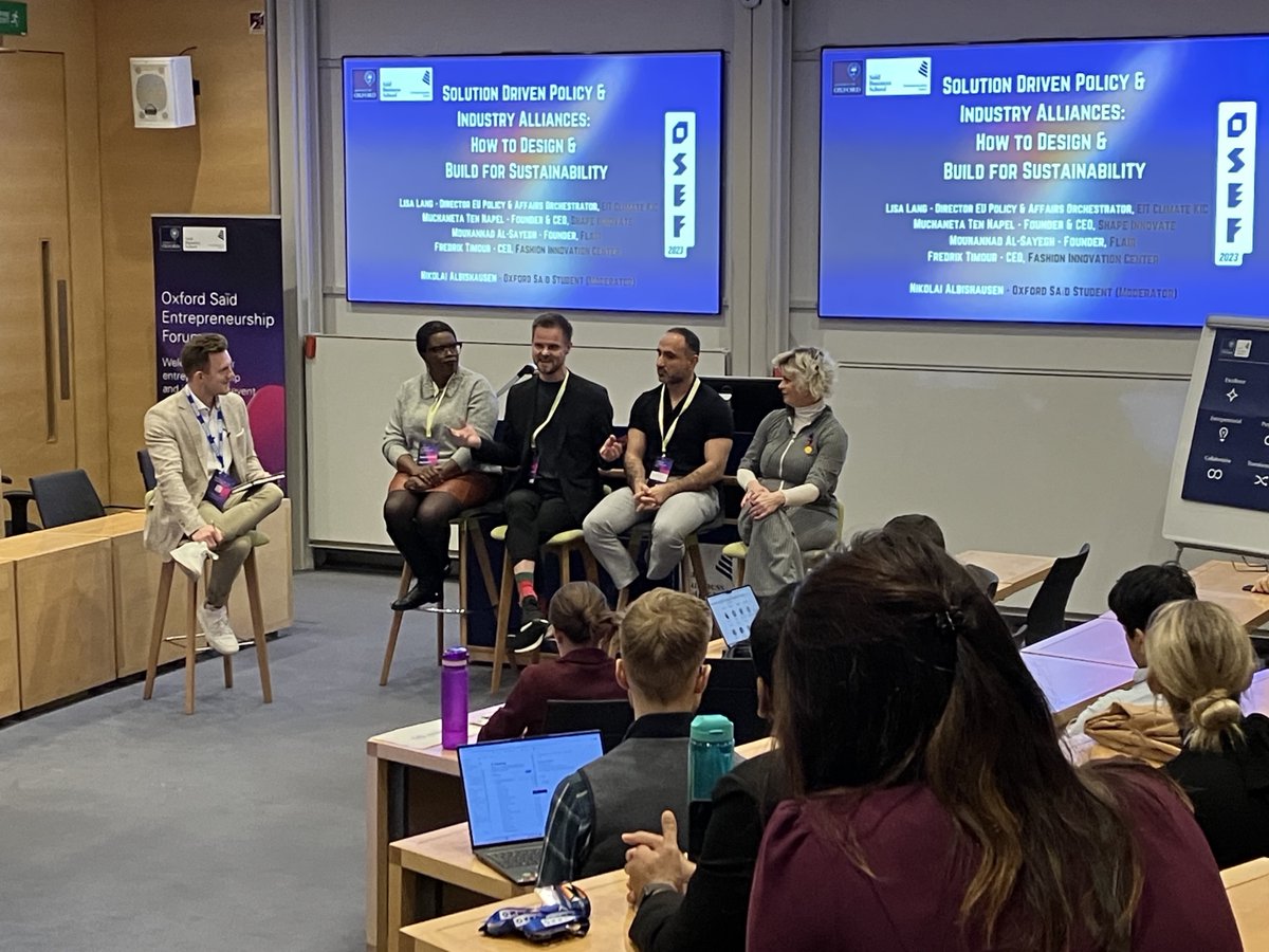 Our final panel sessions are complete! Attendees enjoyed the #sustainability panel, 'Solution Driven Policy &amp; Industry Alliances: How to Design &amp; Build for Sustainability'. 💪

<a href="/lilaineurope/">Lisa Lang</a> <a href="/FashNerdEditor/">MtN</a> <a href="/Fredrik_Timour/">Fredrik Timour</a>