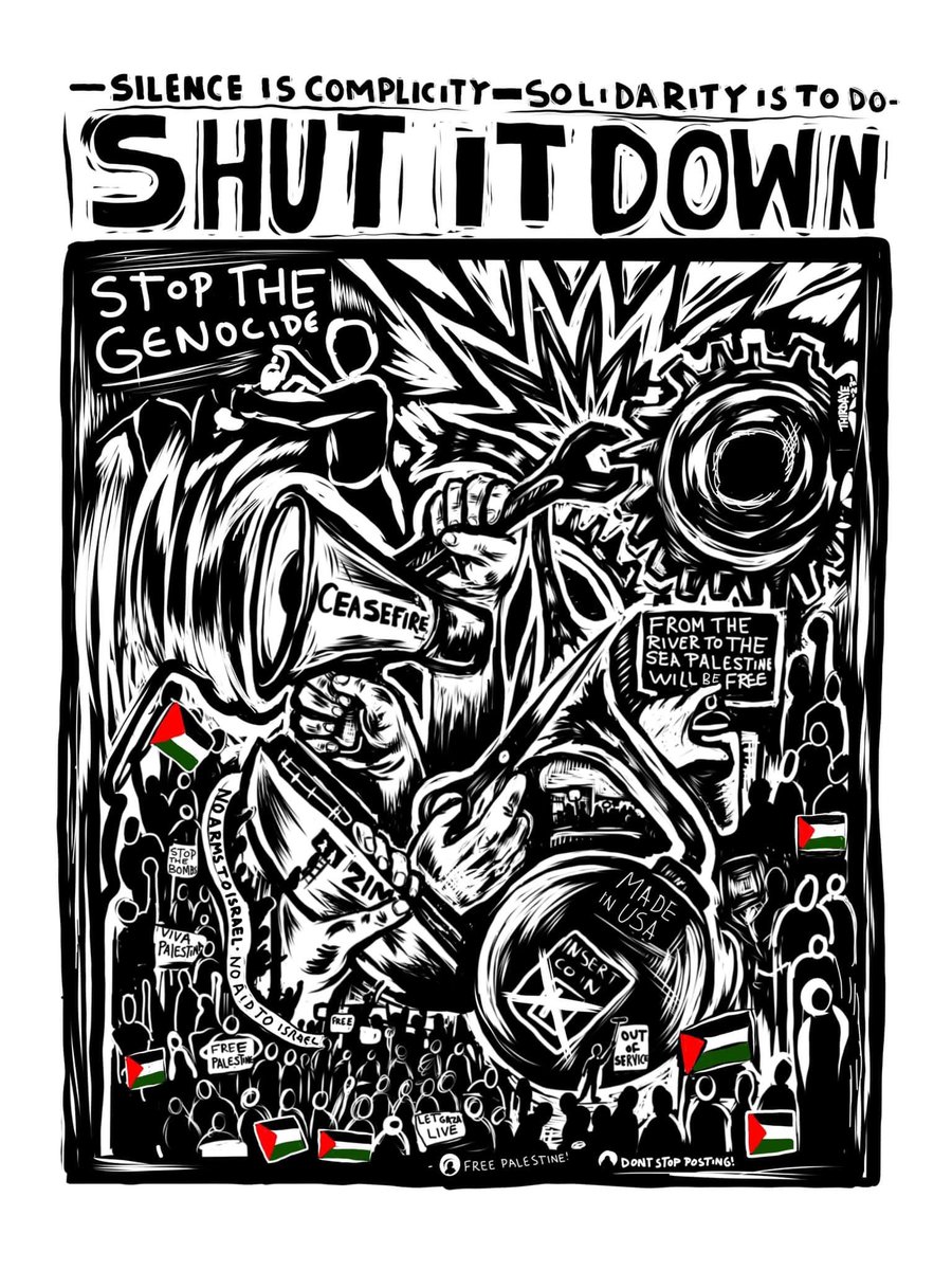 We’ve added our two newest t-shirt designs and enamel pins to our webstore. All proceeds from now until Sunday will be donated to the PCRF to provide medical supplies, hygiene kits, and water to Palestinians currently suffering in Gaza. Link in bio.
Last slide: @thirdayetheory