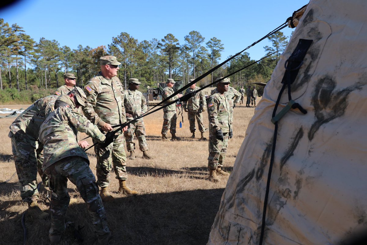 The first day of the field training exercise (FTX) consisted of setting up the area. Soldiers worked together to set up a variety of tents, including ones to sleep in as well as different tents to work out of. 
#theyrelyonus #guardital