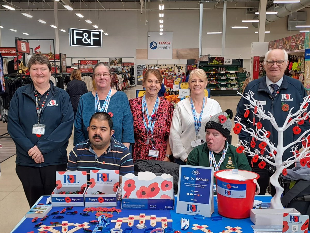 Well done to the staff and customers from REACH Day Services at the Eliott Centre for helping to sell poppies on behalf of the Royal British Legion today.

Thank you to all those who donated.