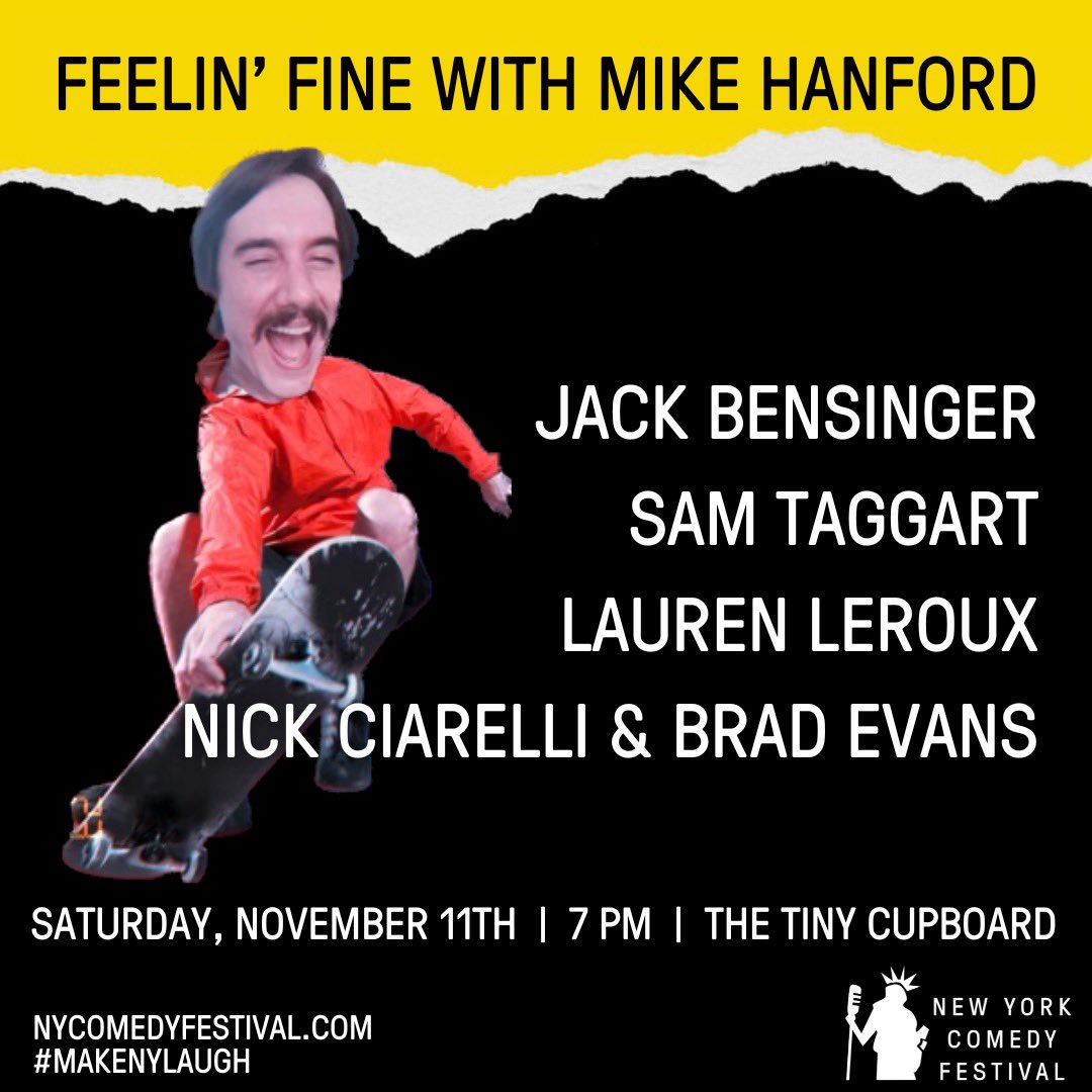 SATURDAY NIGHT DONE RIGHT (for fucking once!) @samttaggart @JackBensinger @LaurenDesLeroux @nickciarelli @bradfordevans @thetinycupboard @nycomedyfest eventbrite.com/e/the-new-york…