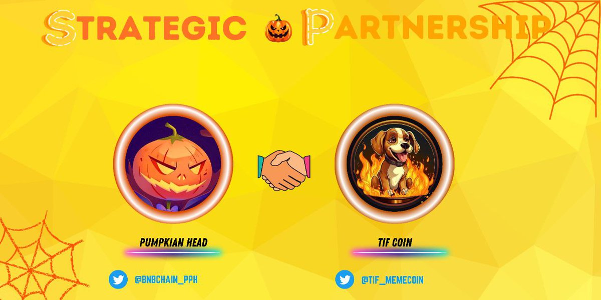 #PumpkinHead Fam! 🎃

We're thrilled to partner with @tif_memecoin  🚀 This collaboration is going to take us to new levels. Keep an eye out for what we've got brewing together!

🌟 Stay tuned for more details! #ExcitingPartnership <a href="/BNBCHAIN_PPH/">Pumpkin_Head $PPH</a> 🎉🤝