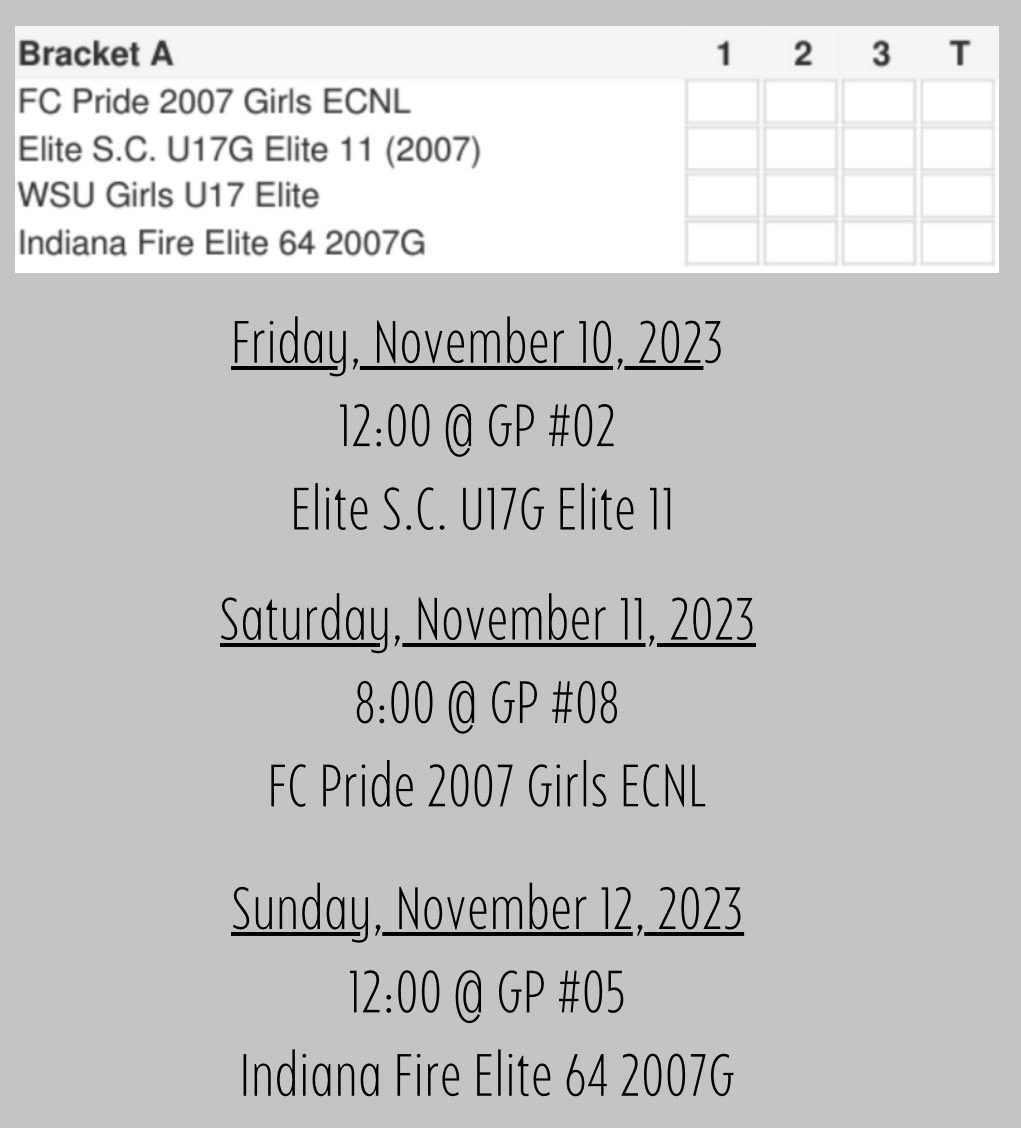 1st match at noon today on field 2 <a href="/GrandParkSports/">Droplight Grand Park Sports Campus</a>