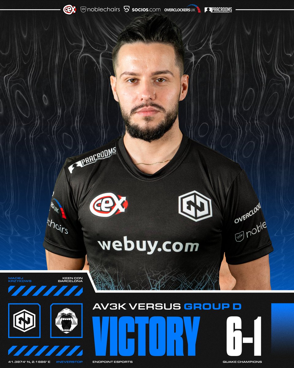 Endpoint CeX (@teamendpoint) on Twitter photo Day 1 <a href="/KeenconGaming/">KeenCon</a> round-up and it's a good start for <a href="/Av3kk/">Av3k</a>🫡
2-0 <a href="/pointyraccoon/">Max Howell</a> ✅
2-0 <a href="/JSkeyTV/">JSkey</a> ✅
2-0 <a href="/myztroZenAku/">David Addati</a>
0-2 @MaxterQuake ❌
2-0 Zaluster ✅
2-0 <a href="/drxmiS/">dramiS</a> ✅
2-0 <a href="/kos_ergheiz/">KOS Ergheiz</a> ✅
🥈 in group D, now play-offs 🙌 Day 1 <a href="/KeenconGaming/">KeenCon</a> round-up and it's a good start for <a href="/Av3kk/">Av3k</a>🫡
2-0 <a href="/pointyraccoon/">Max Howell</a> ✅
2-0 <a href="/JSkeyTV/">JSkey</a> ✅
2-0 <a href="/myztroZenAku/">David Addati</a>
0-2 @MaxterQuake ❌
2-0 Zaluster ✅
2-0 <a href="/drxmiS/">dramiS</a> ✅
2-0 <a href="/kos_ergheiz/">KOS Ergheiz</a> ✅
🥈 in group D, now play-offs 🙌