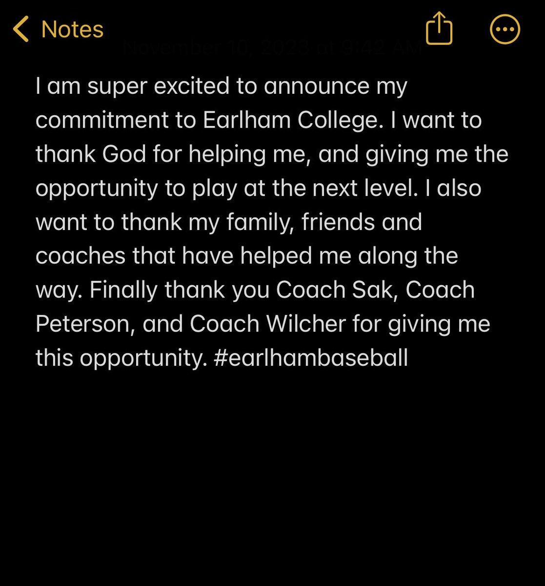 Commited <a href="/EarlhamBaseball/">EarlhamBaseball</a>