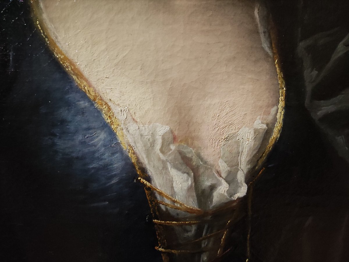 De l'obscurité, un éclair de beauté.
École française (longtemps attribué à Jean Raoux), "Jeune fille au collier de perles", huile sur toile, 1ère moitié XVIIIe siècle. Marseille, MBA.